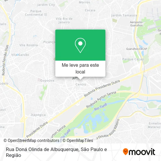 Rua Doná Olinda de Albuquerque mapa