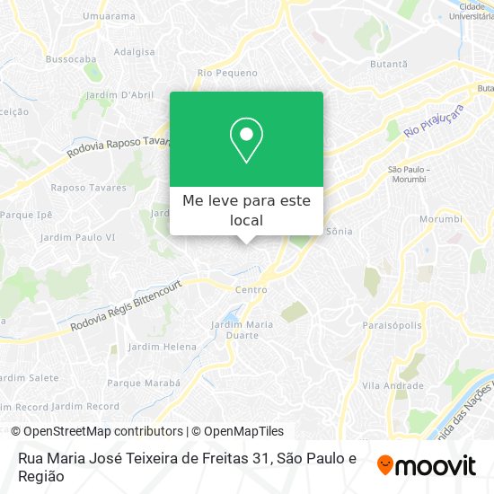 Rua Maria José Teixeira de Freitas 31 mapa