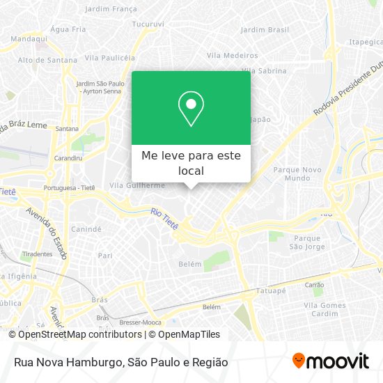 Rua Nova Hamburgo mapa
