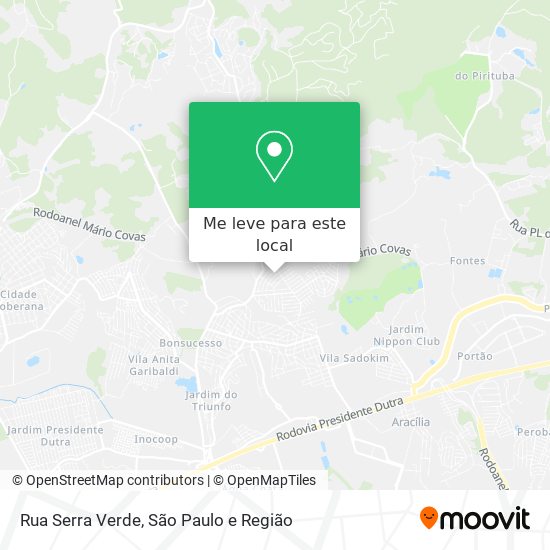 Rua Serra Verde mapa