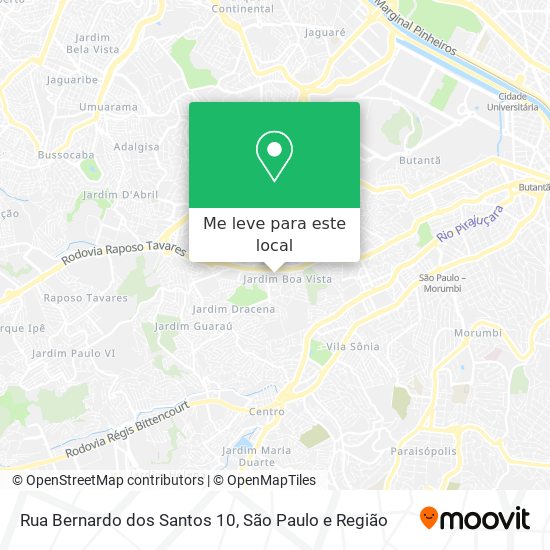 Rua Bernardo dos Santos 10 mapa