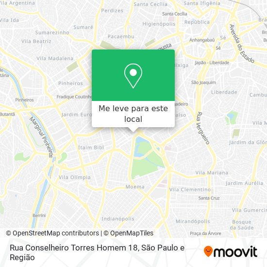 Rua Conselheiro Torres Homem 18 mapa