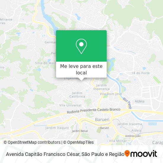 Avenida Capitão Francisco César mapa