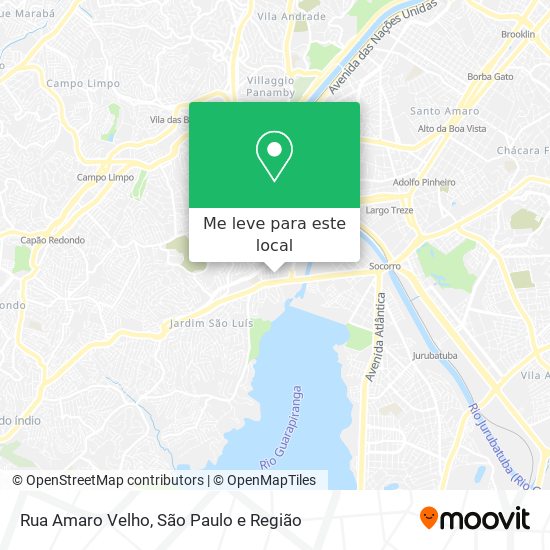 Rua Amaro Velho mapa