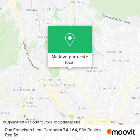 Rua Francisco Lima Cerqueira 74-164 mapa