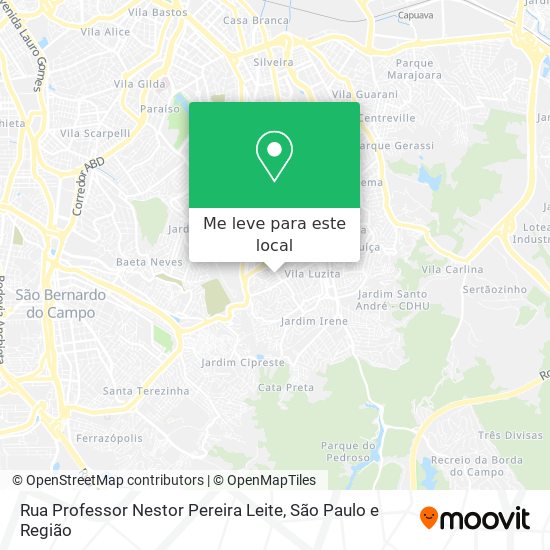 Rua Professor Nestor Pereira Leite mapa