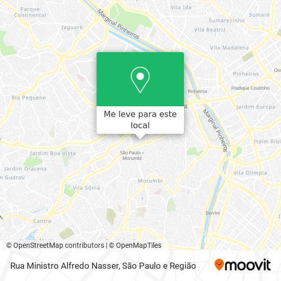 Rua Ministro Alfredo Nasser mapa