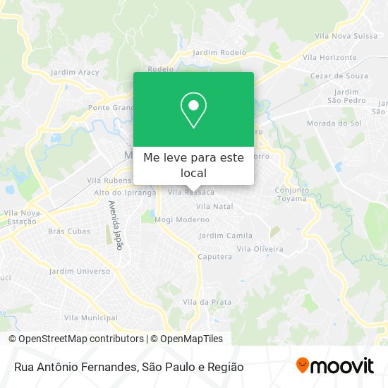 Rua Antônio Fernandes mapa