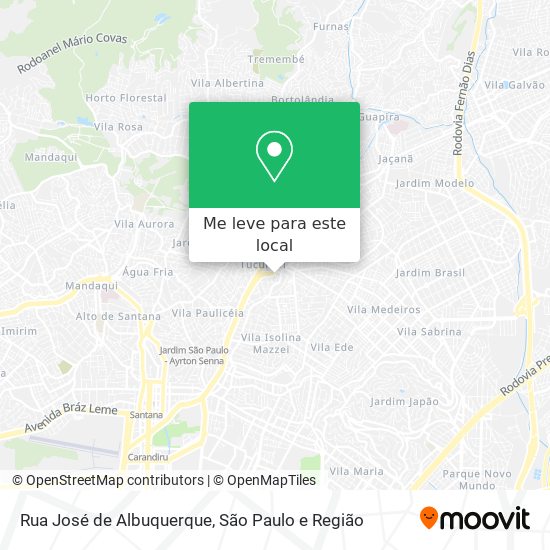 Rua José de Albuquerque mapa