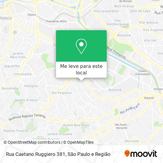 Rua Caetano Ruggiero 381 mapa