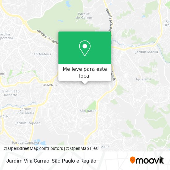 Jardim Vila Carrao mapa