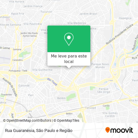 Rua Guaranésia mapa