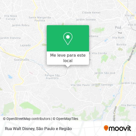 Rua Walt Disney mapa