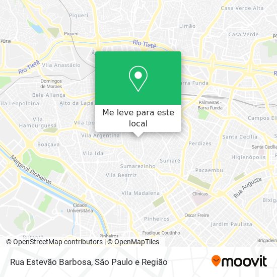 Rua Estevão Barbosa mapa
