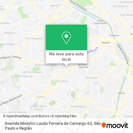 Avenida Ministro Laudo Ferreira de Camargo 62 mapa