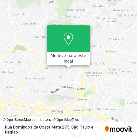 Rua Domingos da Costa Mata 275 mapa