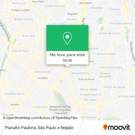 Planalto Paulista mapa