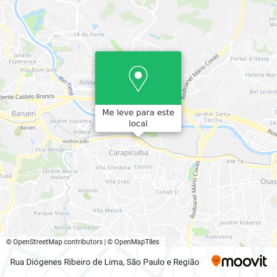 Rua Diógenes Ribeiro de Lima mapa