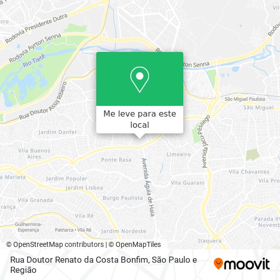 Rua Doutor Renato da Costa Bonfim mapa