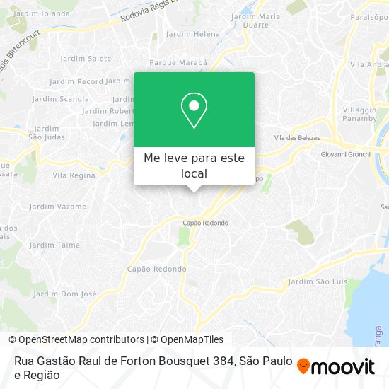 Rua Gastão Raul de Forton Bousquet 384 mapa