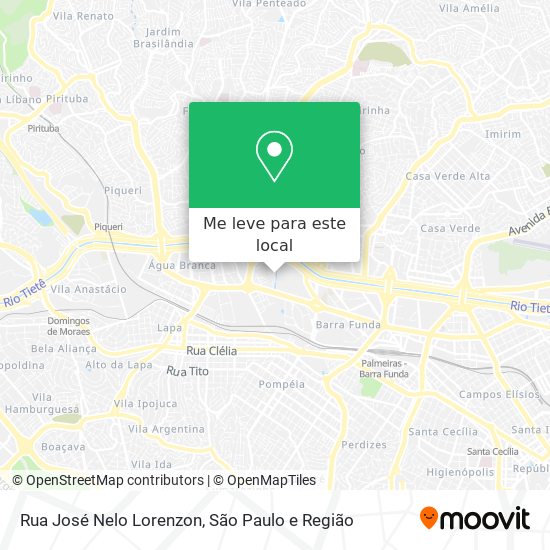 Rua José Nelo Lorenzon mapa