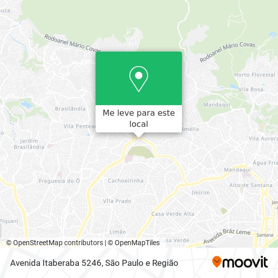 Avenida Itaberaba 5246 mapa