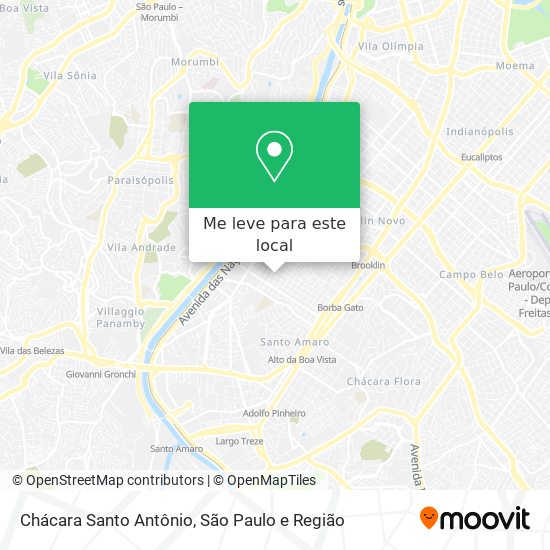 Chácara Santo Antônio mapa