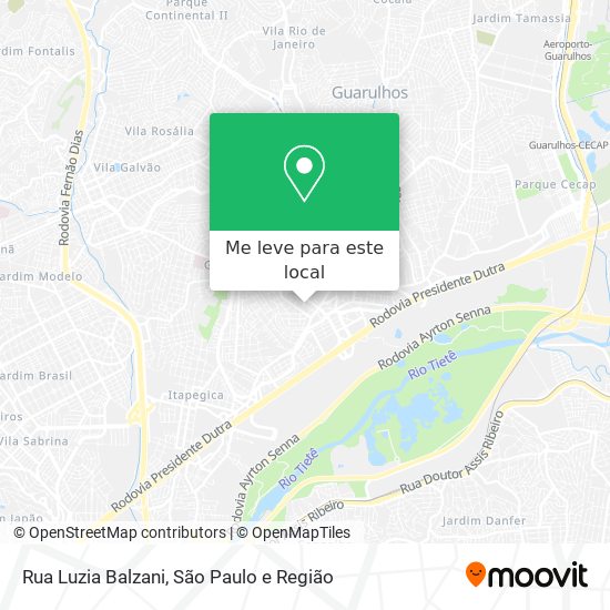 Rua Luzia Balzani mapa