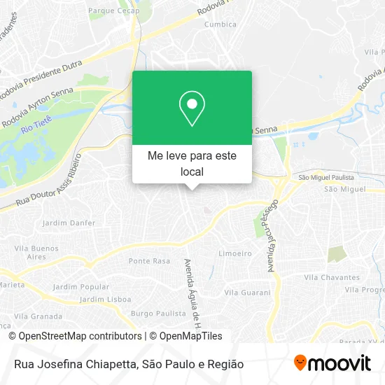 Rua Josefina Chiapetta mapa