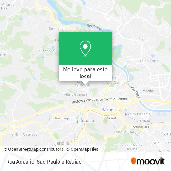 Rua Aquário mapa