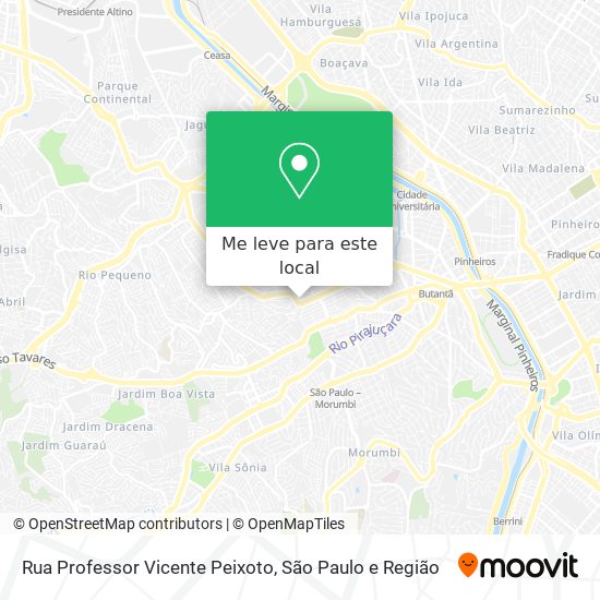 Rua Professor Vicente Peixoto mapa