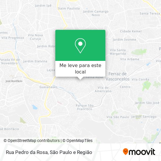 Rua Pedro da Rosa mapa