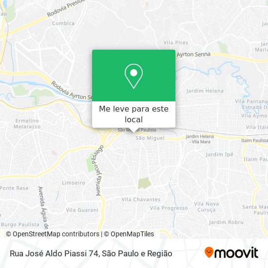 Rua José Aldo Piassi 74 mapa