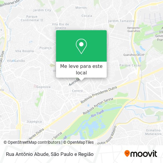 Rua Antônio Abude mapa