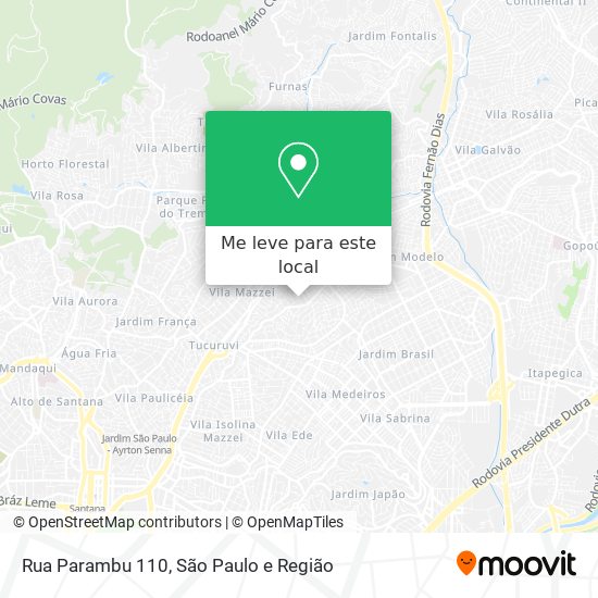 Rua Parambu 110 mapa
