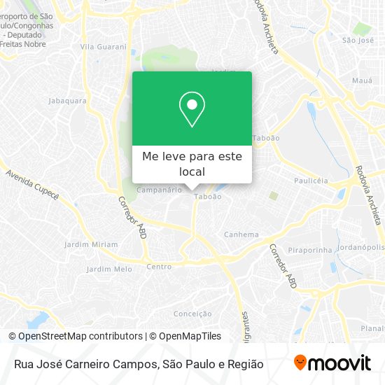 Rua José Carneiro Campos mapa