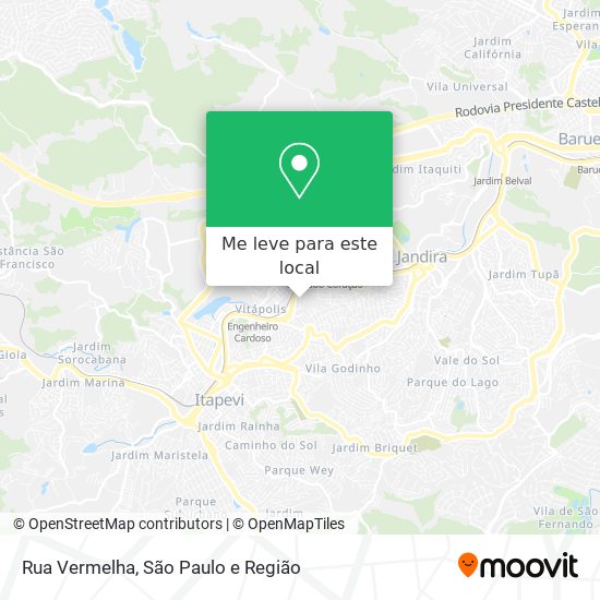 Rua Vermelha mapa