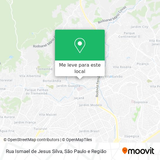 Rua Ismael de Jesus Silva mapa