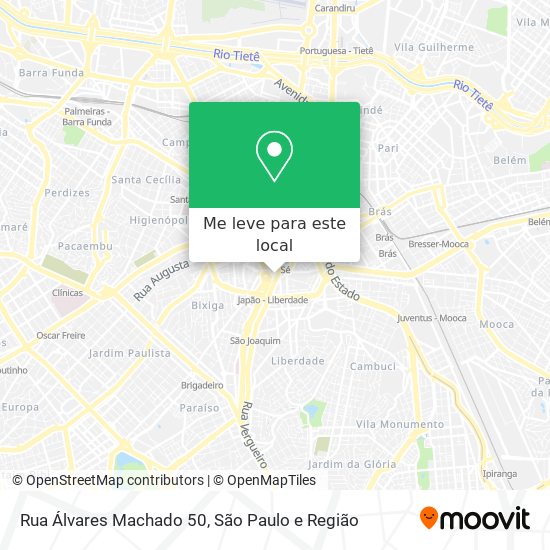 Rua Álvares Machado 50 mapa