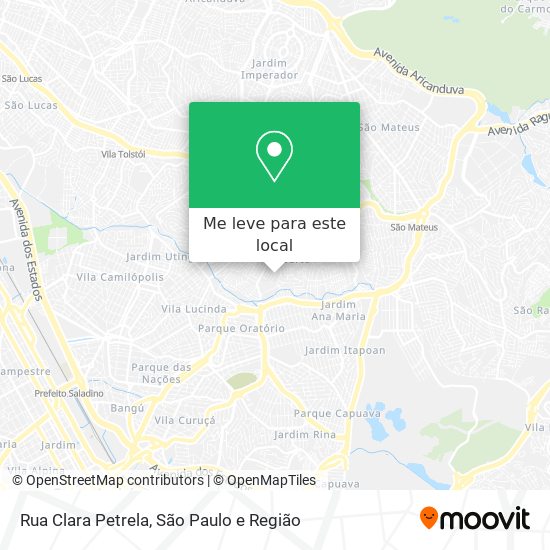 Rua Clara Petrela mapa