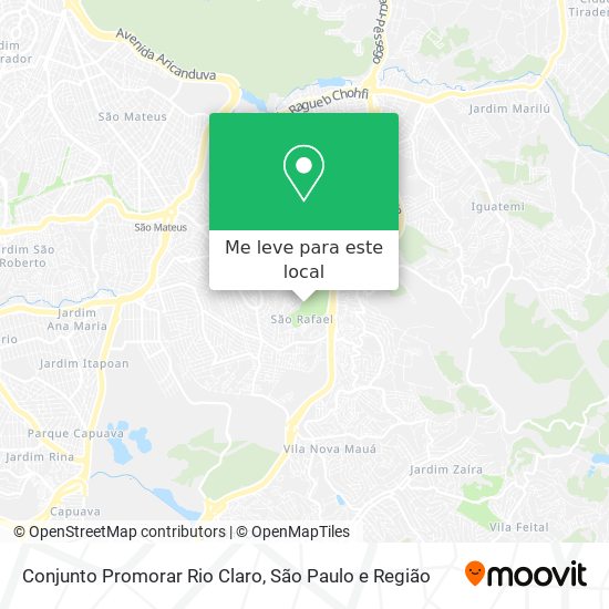 Conjunto Promorar Rio Claro mapa