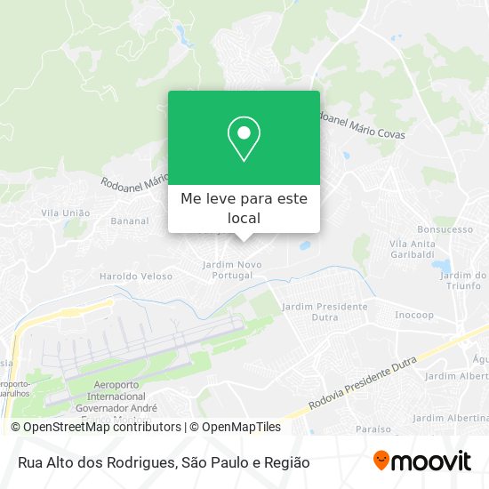 Rua Alto dos Rodrigues mapa