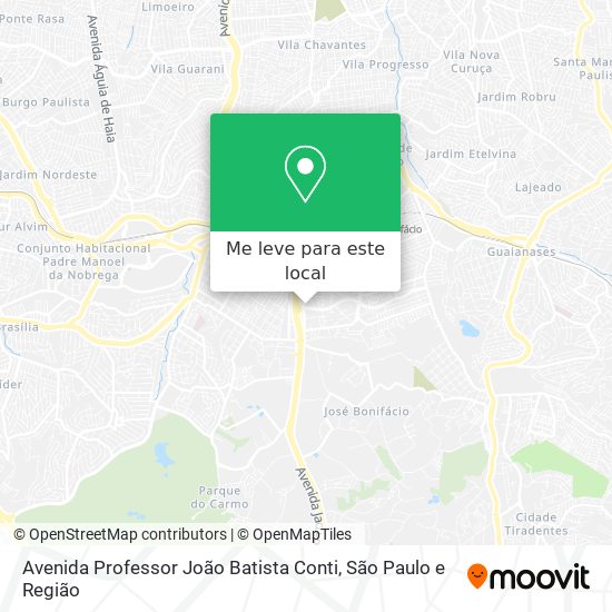 Avenida Professor João Batista Conti mapa