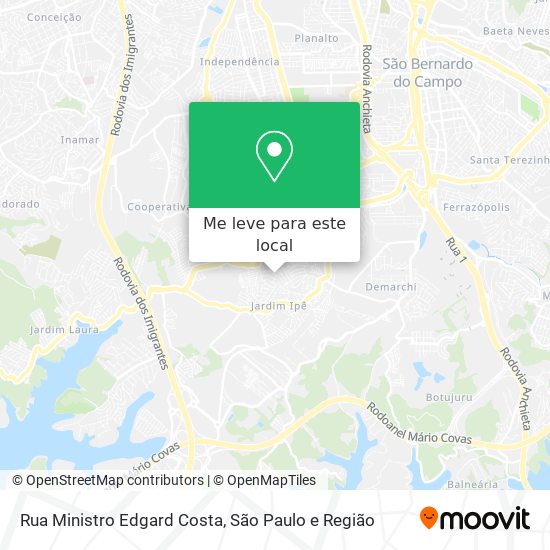Rua Ministro Edgard Costa mapa