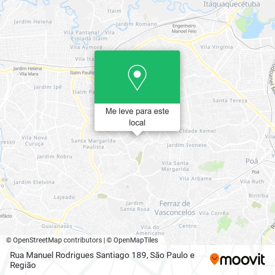 Rua Manuel Rodrigues Santiago 189 mapa