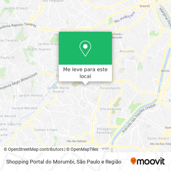 Shopping Portal do Morumbi mapa