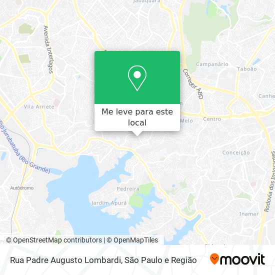 Rua Padre Augusto Lombardi mapa