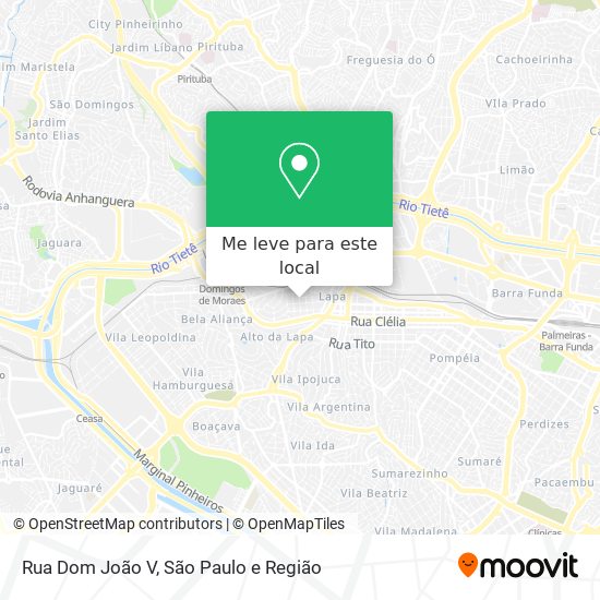 Rua Dom João V mapa