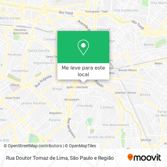 Rua Doutor Tomaz de Lima mapa