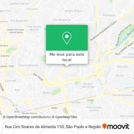 Rua Ciro Soares de Almeida 150 mapa